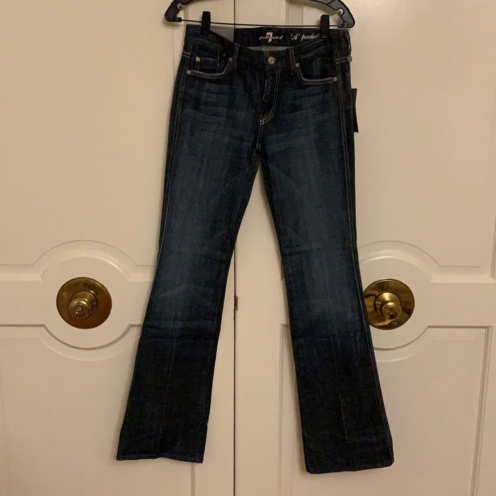 NWT 7 For All Mankind Flare Leg Low Waisted Jean